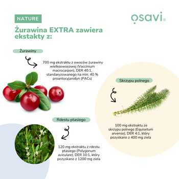 Osavi Żurawina Extra, kapsułki twarde,120 szt.