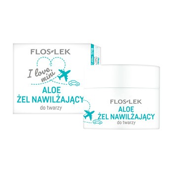 Flos-Lek I love mini, Aloe, żel nawilżający do twarzy, 15 ml