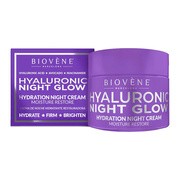 Biovene, Hyaluronic Night Glow, rozświetlający krem nawilżający na noc, 50 ml