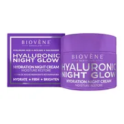 Biovene, Hyaluronic Night Glow, rozświetlający krem nawilżający na noc, 50 ml