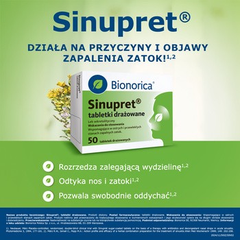 Sinupret, tabletki drażowane, 50 szt.