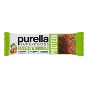 Purella Superfoods, Orzeszki w karmelu, baton proteinowy, 45 g