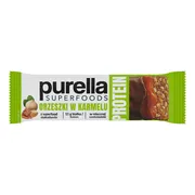 Purella Superfoods, Orzeszki w karmelu, baton proteinowy, 45 g