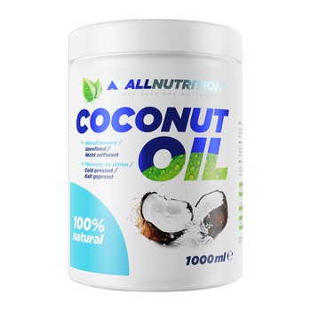 Allnutrition Coconut Oil Unrefined, olej kokosowy nierafinowany, 1000 ml