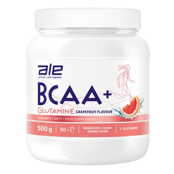 ALE BCAA + Glutamine Grapefruit Flavour, proszek, smak grejpfrutowy, 500 g