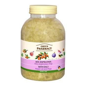 Green Pharmacy, sól do kąpieli, olej arganowy, figi, 1300 g 