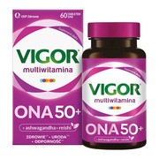 Vigor multiwitamina ONA 50+ zestaw witamin i minerałów z ashwagandhą i reishi, tabletki, 60 szt.