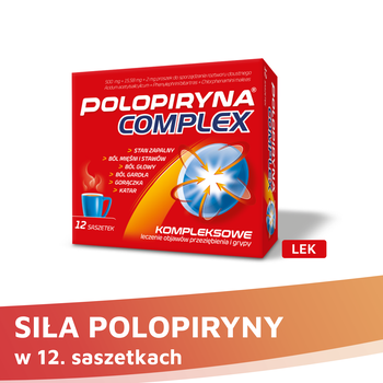 Polopiryna Complex, proszek w saszetkach do sporządzania roztworu doustnego, 12 szt.