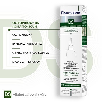Pharmaceris DS Octopirox, preparat zmniejszający łuszczenie i zaczerwienienie do skóry głowy i ciała, 100 ml