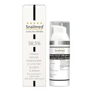 Snailmed, odbudowująca maska nocna ze śluzem ślimaka i kwasem hialuronowym, 30 ml