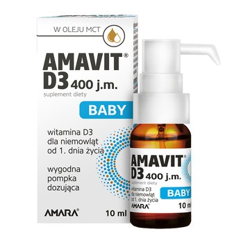 Amavit D3 Baby 400 j.m., płyn, 10 ml