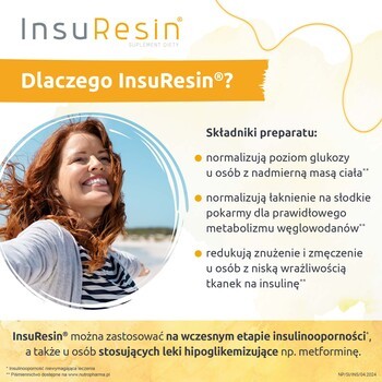 NutroPharma, InsuResin, smak cytrusowy, saszetki + kapsułki, 30 szt. + 60 szt.
