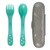Canpol Babies, zestaw sztućców dla dziecka w etui, turkusowy, 1 szt.