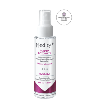 Medity+ Trądzik Różowaty, kojąca mgiełka redukująca zaczerwienienie i dyskomfort, 100 ml