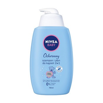 Nivea Baby, ochronny szampon i płyn do kąpieli, 2w1, 750 ml