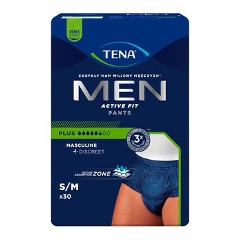 Zestaw 2 x TENA Men Pants Plus, majtki chłonne, rozmiar M, 30 szt.