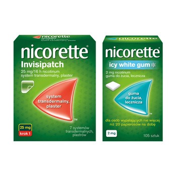 Nicorette Invisipatch, 25 mg/16 h, plastry transdermalne, 7 szt.