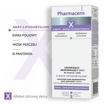 Pharmaceris X Xray-Liposubtilium, łagodząco-regenerujący krem, do twarzy i ciała, 75 ml