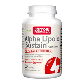 Jarrow Formulas, Alpha Lipoic Sustain 300 mg with Biotin, tabletki, 60 szt.