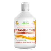 Swedish Nutra Vitamin C + D3, płyn, smak pomarańczowy, 500 ml
