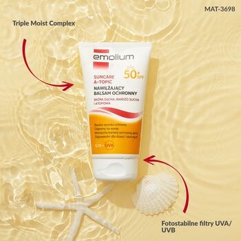 Emolium Suncare A-Topic, nawilżający balsam ochronny, 150 ml