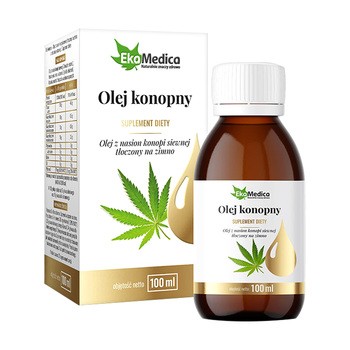 Olej Konopny, tłoczony na zimno, 100 ml