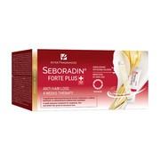 Seboradin Forte Plus, zmniejszenie wypadania włosów, ampułki, 24 szt. x 5,5 ml + serum, 4 szt. x 6 g