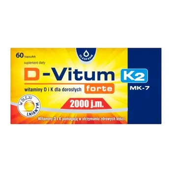 D-Vitum Forte 2000 j.m. K2 MK-7, kapsułki, 60 szt.