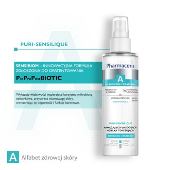 Pharmaceris A Puri-Sensilique, nawilżająco-łagodząca mgiełka tonizująca, 200 ml