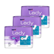 Zestaw 3 x Seni Lady, wkładki urologiczne, extra plus, 15 szt.
