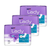 Zestaw 3 x Seni Lady, wkładki urologiczne, extra plus, 15 szt.