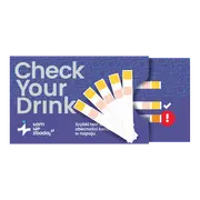 Check Your Drink, test na obecność pigułki gwałtu w napojach, 1 opakowanie (5 testów jednorazowych)