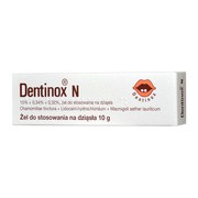 Dentinox N, 15% + 0,34% + 0,32%, żel na dziąsła, 10 g