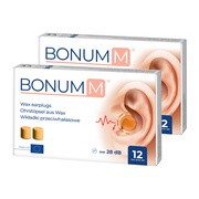 Zestaw 2 x 12 szt. Bonumm, wkładki przeciwhałasowe