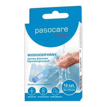 Pasocare, plastry wodoodporne Plus, plastry, 19 x 72 mm, 10 szt.