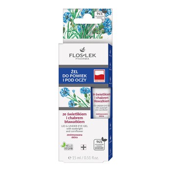 Flos-Lek Pharma, żel do powiek i pod oczy, ze świetlikiem i chabrem bławatkiem, 15 ml