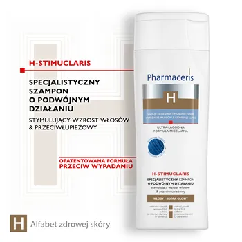 Pharmaceris H-Stimuclaris, specjalistyczny szampon stymulujący wzrost włosów i przeciwłupieżowy, 250 ml