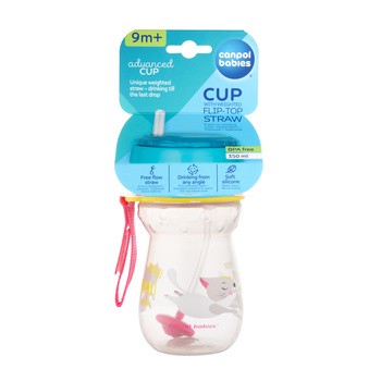 Canpol Babies, bidon kotek ze składaną rurką z odważnikiem, 350 ml