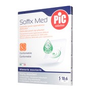 PiC Soffix Med, plaster pooperacyjny z antybakteryjnym opatrunkiem, 10 x 6 cm, 5 szt.