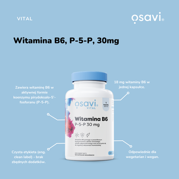 Osavi Witamina B6 P-5-P 30 mg, kapsułki twarde, 120 szt.
