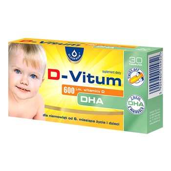D-Vitum 600 j.m.witam.D DHA, kapsułki twist-off, 30 szt.