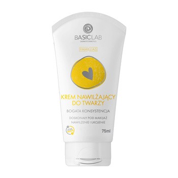 BasicLab Famillias, krem nawilżający do twarzy, bogata konsystencja, 75ml