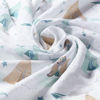BabyOno Natural Bamboo, naturalne pieluszki z włókien bambusa, kolor niebieski, 3 szt.