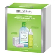 Zestaw Bioderma Sebium, serum, 30 ml + woda micelarna, 500 ml + GLOV płatki, 3 szt.