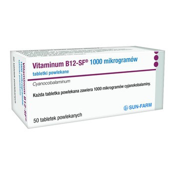 Vitaminum B12-SF, 1000 mikrogramów, tabletki powlekane, 50 szt.