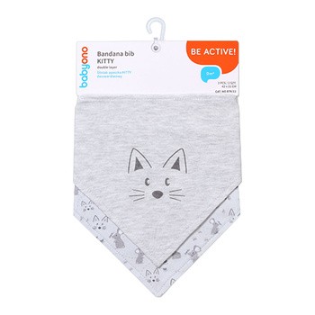 BabyOno, śliniak apaszka, kitty, 2 szt.