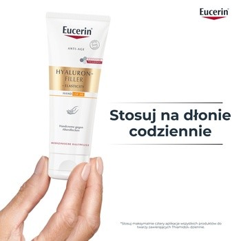 Eucerin Hyaluron Filler+Elasticity, krem do rąk przeciw przebarwieniom, 75 ml