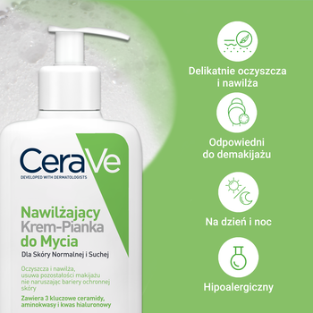 CeraVe, krem-pianka do mycia, 236 ml