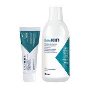 Zestaw OrthoKIN: płyn do płukania jamy ustnej, miętowy, 500 ml + pasta do zębów, miętowy, 75 ml