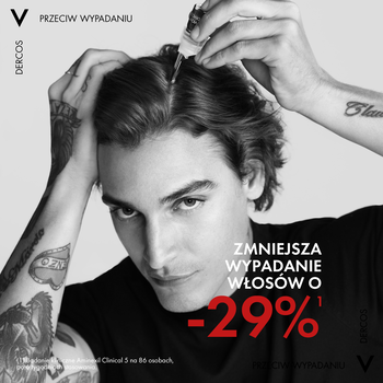 Vichy Dercos Aminexil Clinical 5, kuracja przeciw wypadaniu włosów dla mężczyzn, 6 ml, 21 ampułek